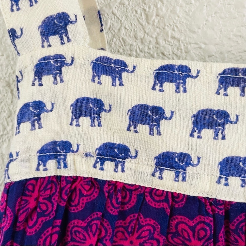 Anthropologie Hei Hei Purple & Blue Elephants Dress - Picture 7 of 9
